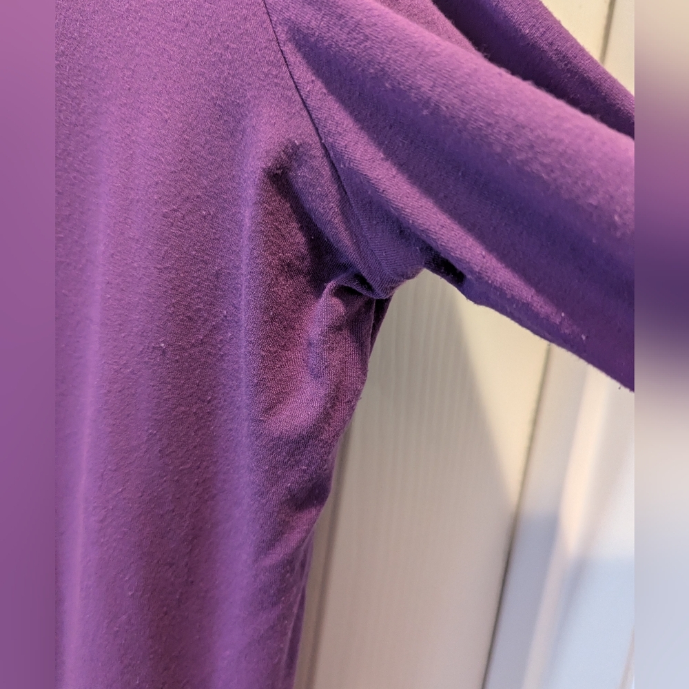 Eileen Fisher Women's Purple Long Sleeve Shirt Size Large Viscose Stretch *GUC* - Picture 6 of 11